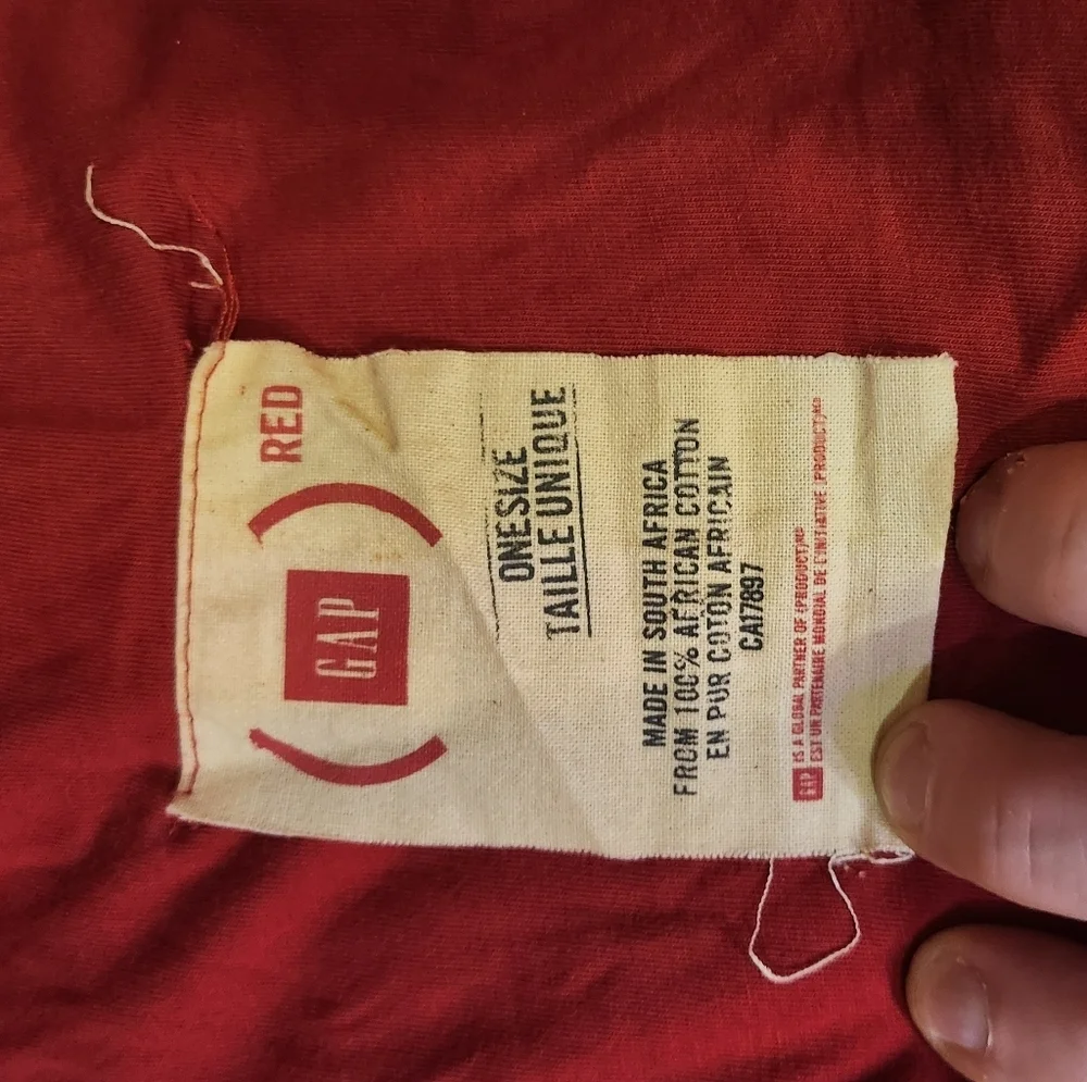 Vintage GAP Product Red Denim Tote and Scarf -Hamme(red). - Picture 6 of 6